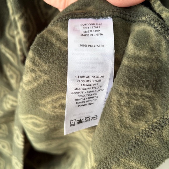 Eddie Bauer Mens Size XXL Green Long Sleeve Venture Fleece Pullover Shirt - Picture 8 of 10